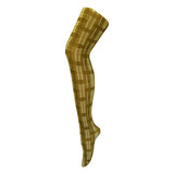 Sock Snob Ladies 80 Denier Opaque Patterned Tights 8-14 UK Skye Yellow
