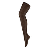 Sock Snob Ladies 80 Denier Opaque Patterned Tights 8-14 UK Stripe Brown