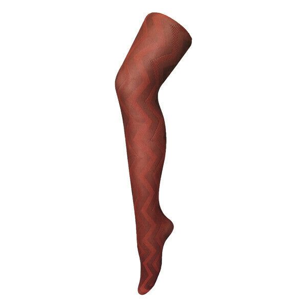 Sock Snob Ladies 80 Denier Opaque Patterned Tights 8-14 UK Weave Red