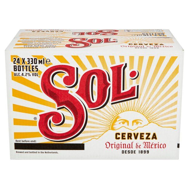 Sol Lager Beer Bottles 24 x 330ml