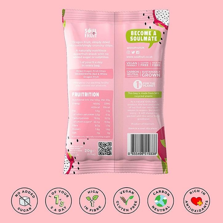 Soul Fruit Crunchy Dried Jackfruit Chips 20g