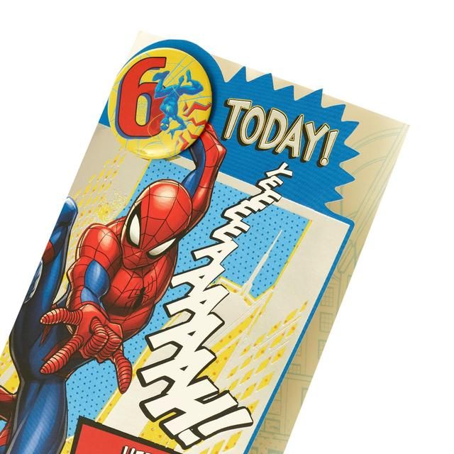 Spider Man 6th Birthday Card
