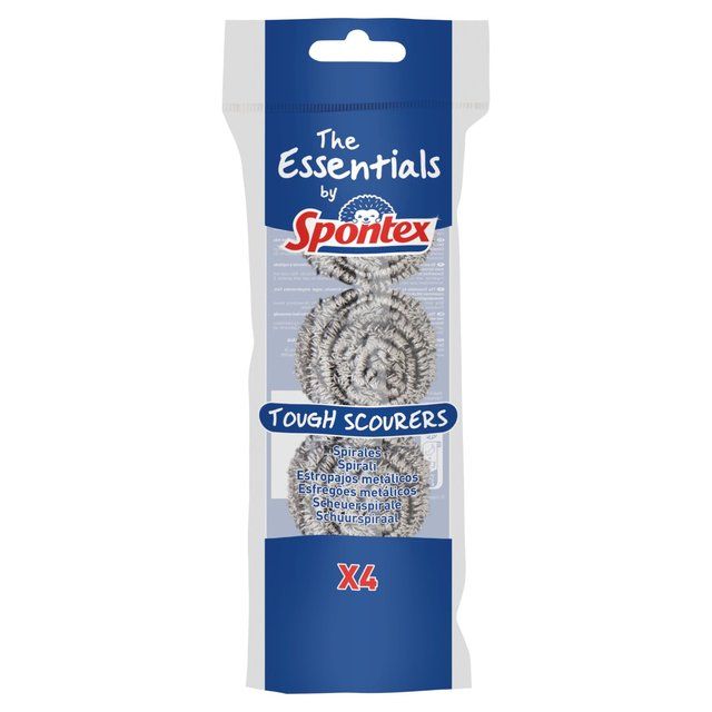 Spontex Essentials Stainless Steel Scourers 4 per pack
