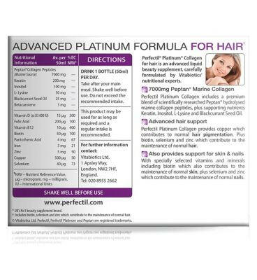 Vitabiotics Perfectil Platinum Collagen Hair - 10 Advanced Beauty Drinks Health Care Boots