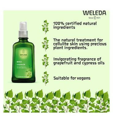 Weleda Birch Cellulite Oil 100ml Vegan Make Up & Beauty Accessories Boots