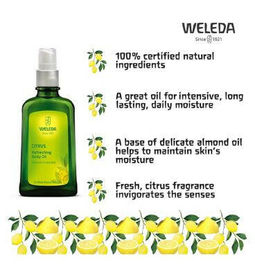 Weleda Citrus Refreshing Body Oil 100ml Make Up & Beauty Accessories Boots