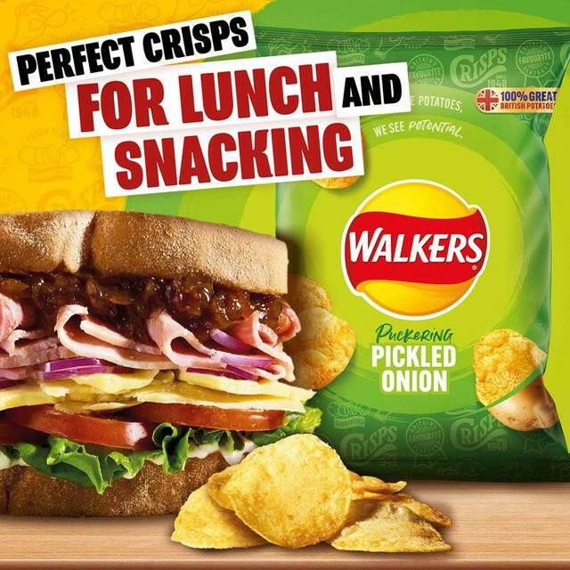 Walkers Pickled Onion Multipack Crisps GOODS ASDA