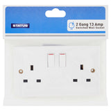 Status 2 Gang 13 Amp Switched Socket DIY ASDA
