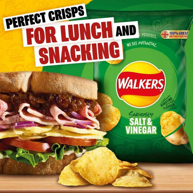 Walkers Salt & Vinegar Sharing Crisps GOODS ASDA