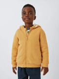 Sweat à capuche zippé doublé Borg pour enfants de John Lewis, orange