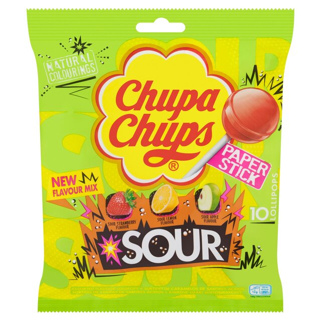 Chupa Chups Sour 10 Bag   10 per pack - McGrocer
