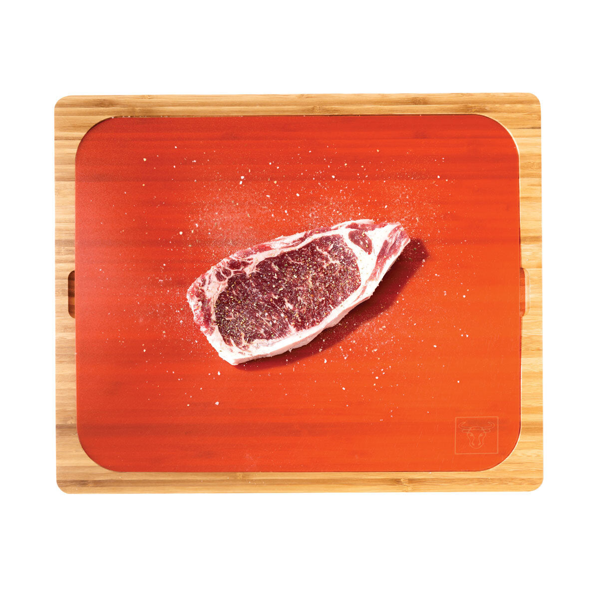 Seville Classics Bamboo Cutting Board with 7 Colour Coded Chopping Mats - McGrocer