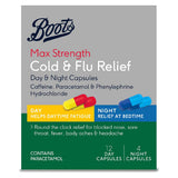 Boots Max Strength Cold and Flu Day and Night Capsules - 12 day and 4 night