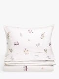 John Lewis Spring Floral Embroidered Pure Cotton Duvet Cover and Pillowcase Set, Single Set - McGrocer