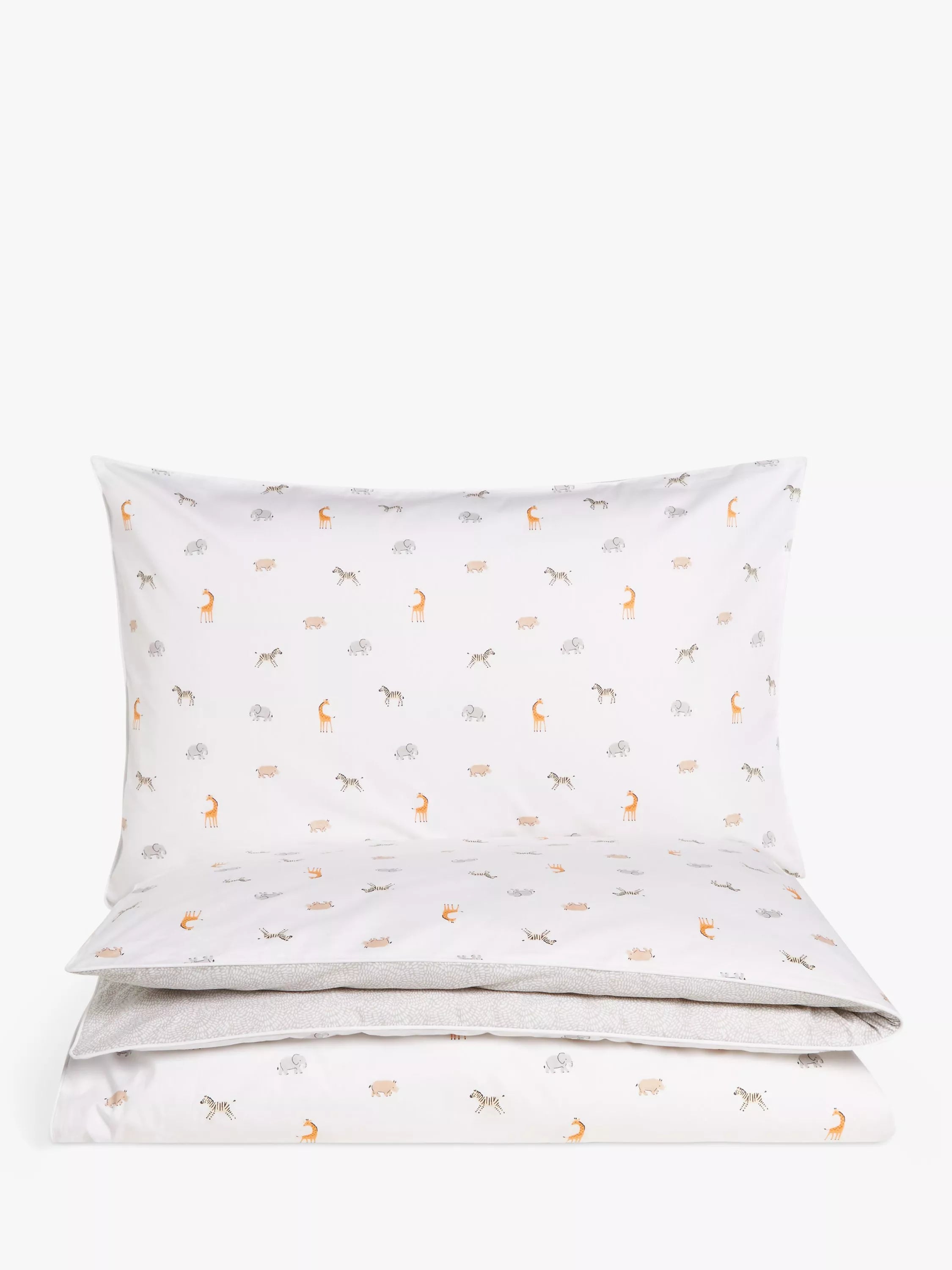John Lewis Safari Ditsy Print Pure Pure Cotton Duvet Cover and Pillowcase Set - McGrocer