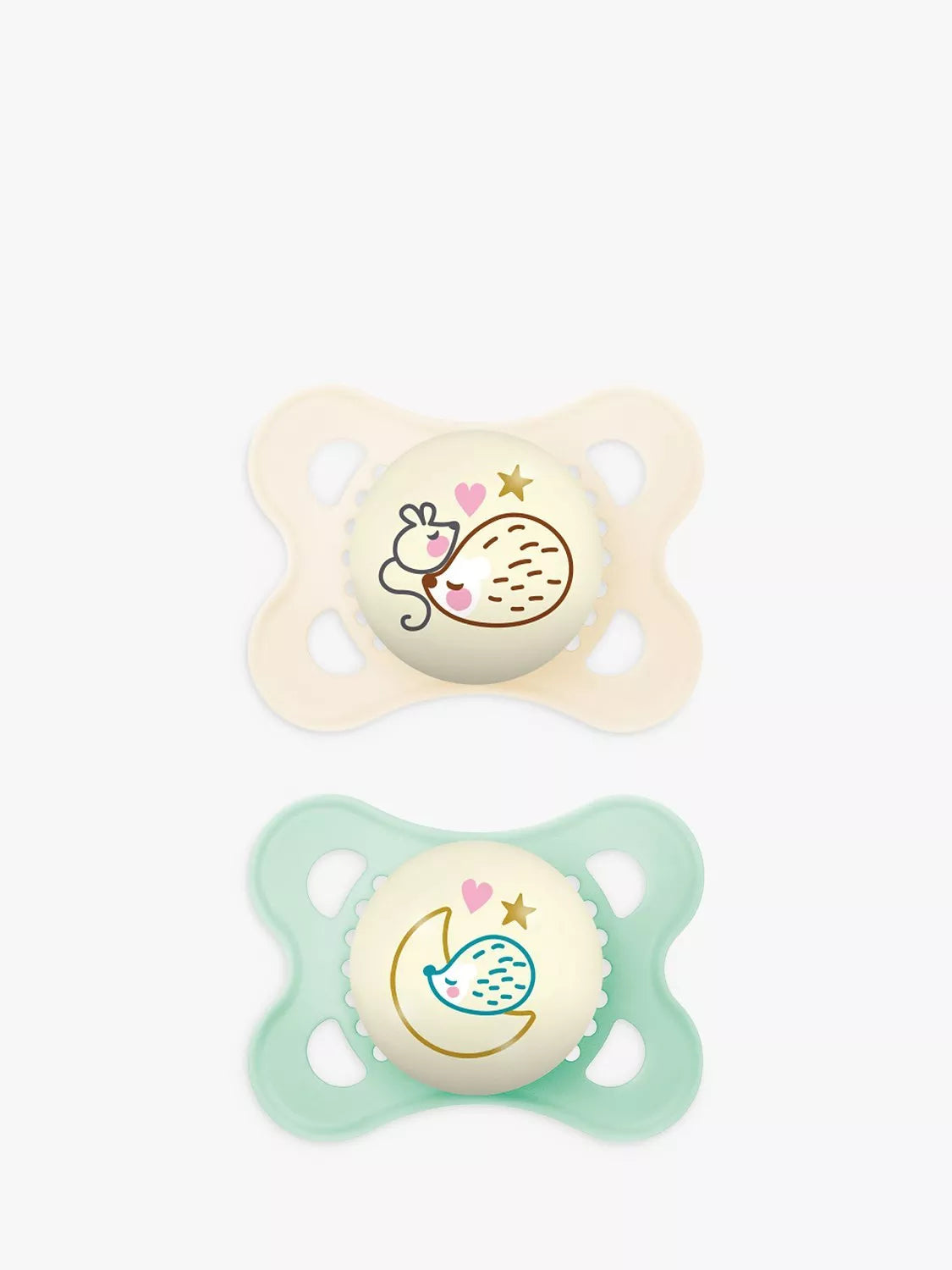 MAM SkinSoft Hedgehog Night Soothers, Pack of 2 - McGrocer