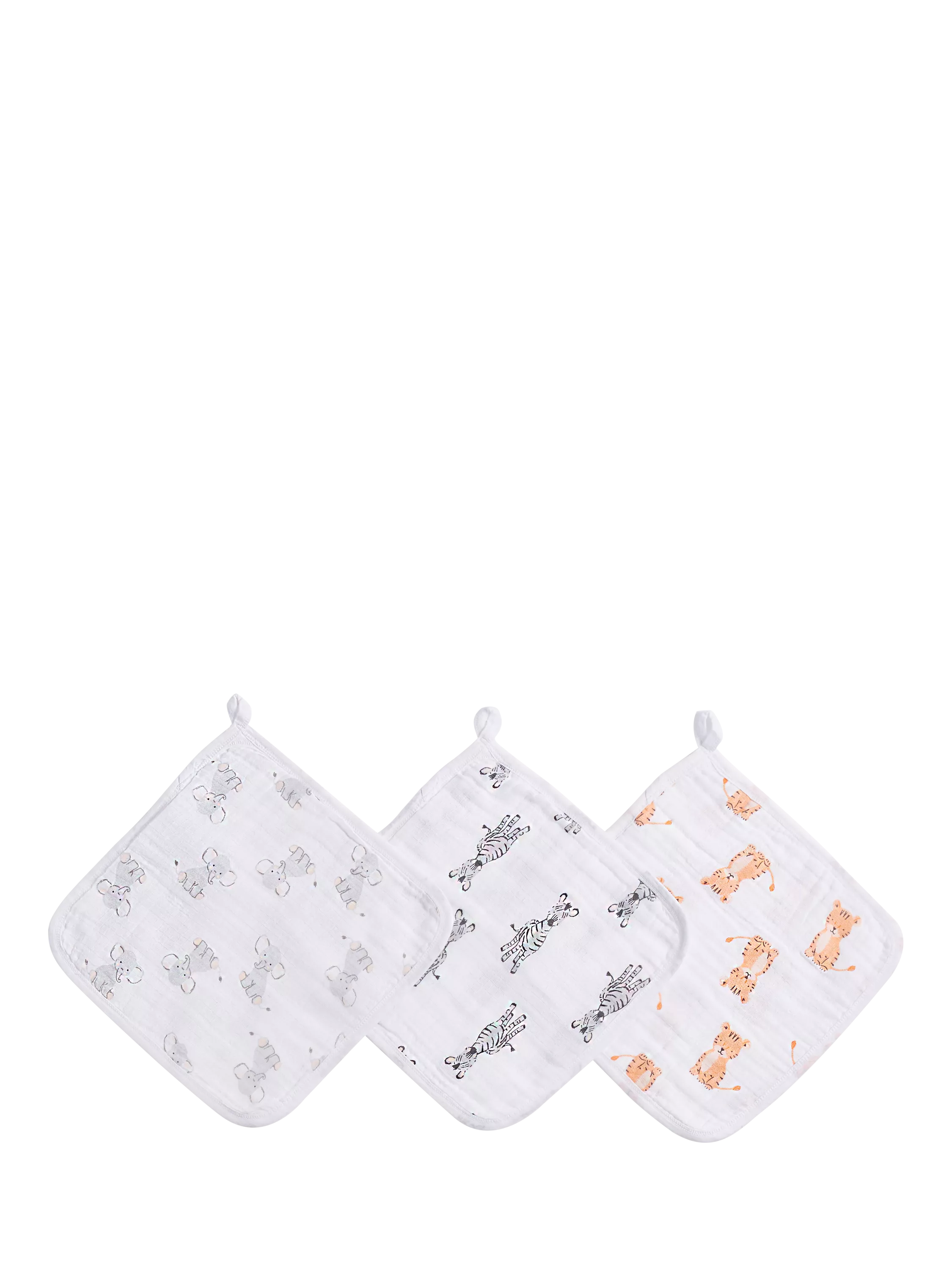 Aden + Anais Safari Washcloths, Pack of 3 - McGrocer