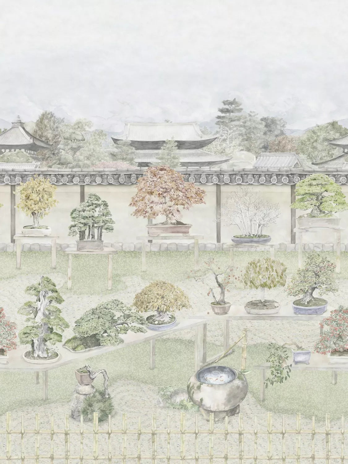 Cole & Son Bonsai Garden Wallpaper, Powder 126/1002 - McGrocer