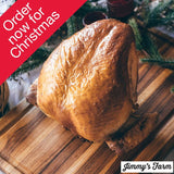 Dinde rustique fermière de Jimmy's Farm, cuisinée en bronze, poids minimum 3 kg, pour 6 à 8 personnes 