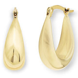 14ct Yellow Gold Teardrop Hoop Earrings - McGrocer