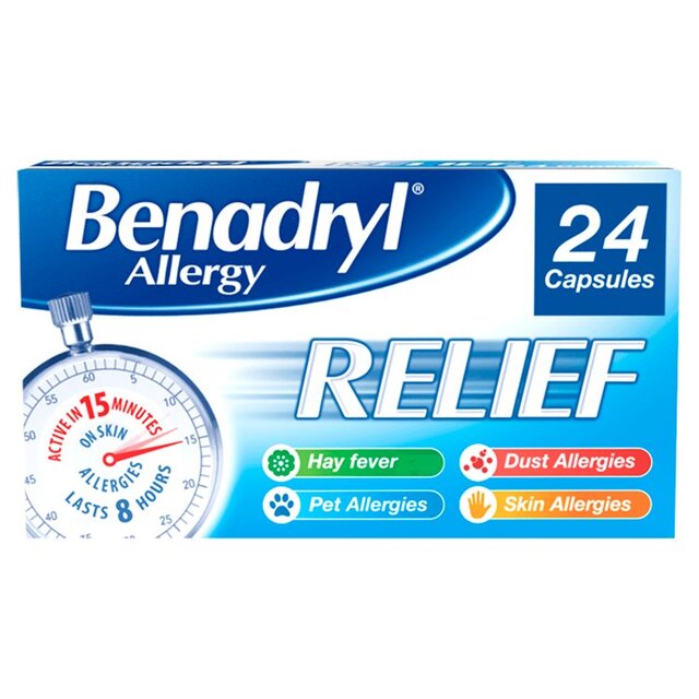 Benadryl Allergy Relief Capsules   24 per pack - McGrocer