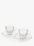 Coffee Connoisseur Glass Espresso Cup Saucer Set Of 2 70Ml Clear