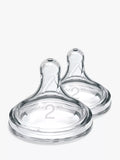 Dr Brown’s Natural Flow Options+ Level 2 Wide Neck Teats, Pack of 2 - McGrocer