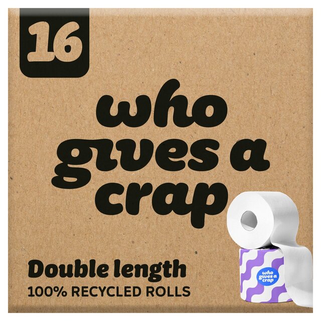 Who Gives A Crap Classic Soft Double Length Toilet Roll   16 per pack - McGrocer