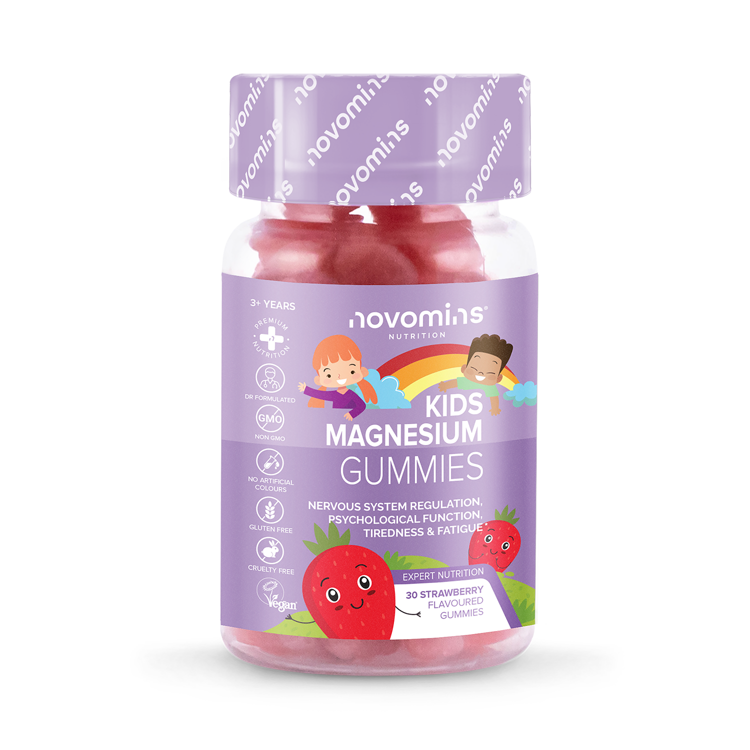 Novomins Kids Magnesium Strawberry Flavoured 30 Gummies - 998884