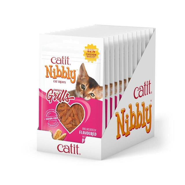 Catit Nibbly Grills Chicken & Prawn Cat Treat   30g - McGrocer