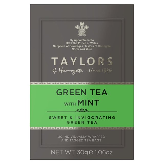 Taylors Green Tea with Mint Teabags   20 per pack GOODS M&S   