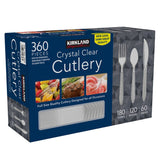 Kirkland Signature Crystal Clear Disposable Cutlery 360 Pieces