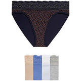 MS Womens Cotton Printed Bikini Knickers 16 Blue