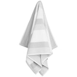 MS Collection Pure Cotton Striped Textured Hand Towel Silver Grey