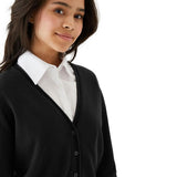MS Black 2pk Cotton Cardigan 7-8Y