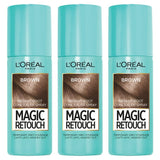 Spray correcteur de racines instantané Magic Retouch de L'Oréal, 3 x 75 ml, teinte Brun 