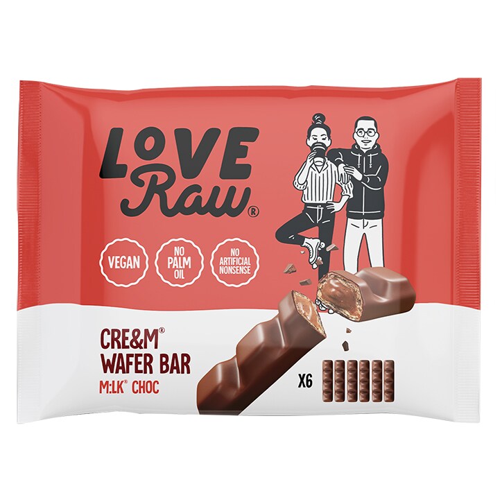 Love Raw Vegan Salted Caramel Wafer Bars Case 12 x 45g - McGrocer