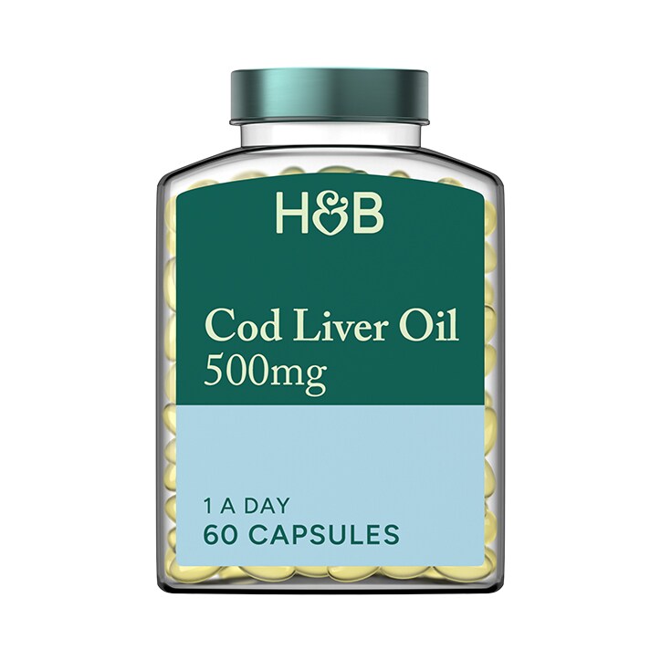 Holland & Barrett Pure Cod Liver Oil 500mg 120 Capsules - McGrocer