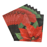 Sainsburys Home Photograhic Floral Poinsettia Design Napkin 20pk