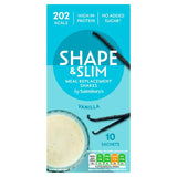 Sainsbury's Shape Slim Boissons de remplacement de repas à la vanille 10 x 29 g 290 g