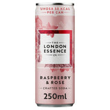 Soda artisanal framboise-rose The London Essence Co, boisson gazeuse premium 250 ml