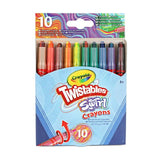 Lot de 10 crayons de couleur tourbillonnants Crayola