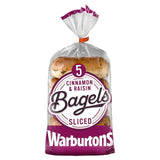 Bagels tranchés aux raisins et à la cannelle Warburtons x5