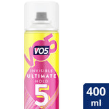 Laque Vo5 Invisible Ultimate Hold pour cheveux disciplinés 400 ml