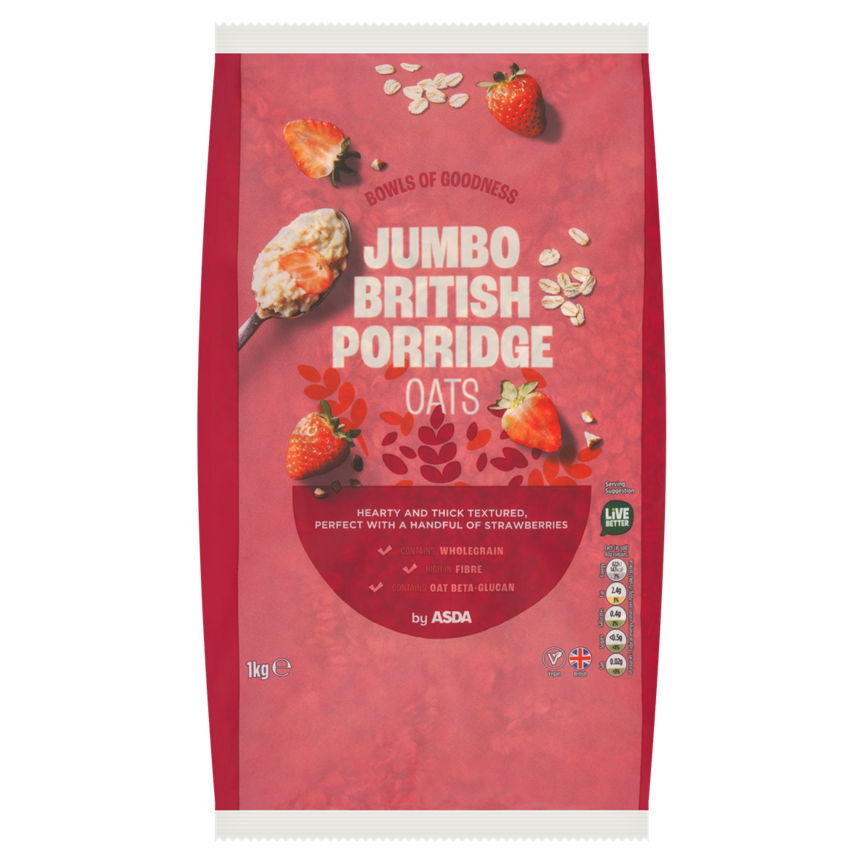 ASDA Jumbo British Porridge Oats 1kg - McGrocer