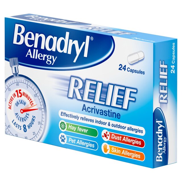 Benadryl Allergy Relief Capsules   24 per pack - McGrocer
