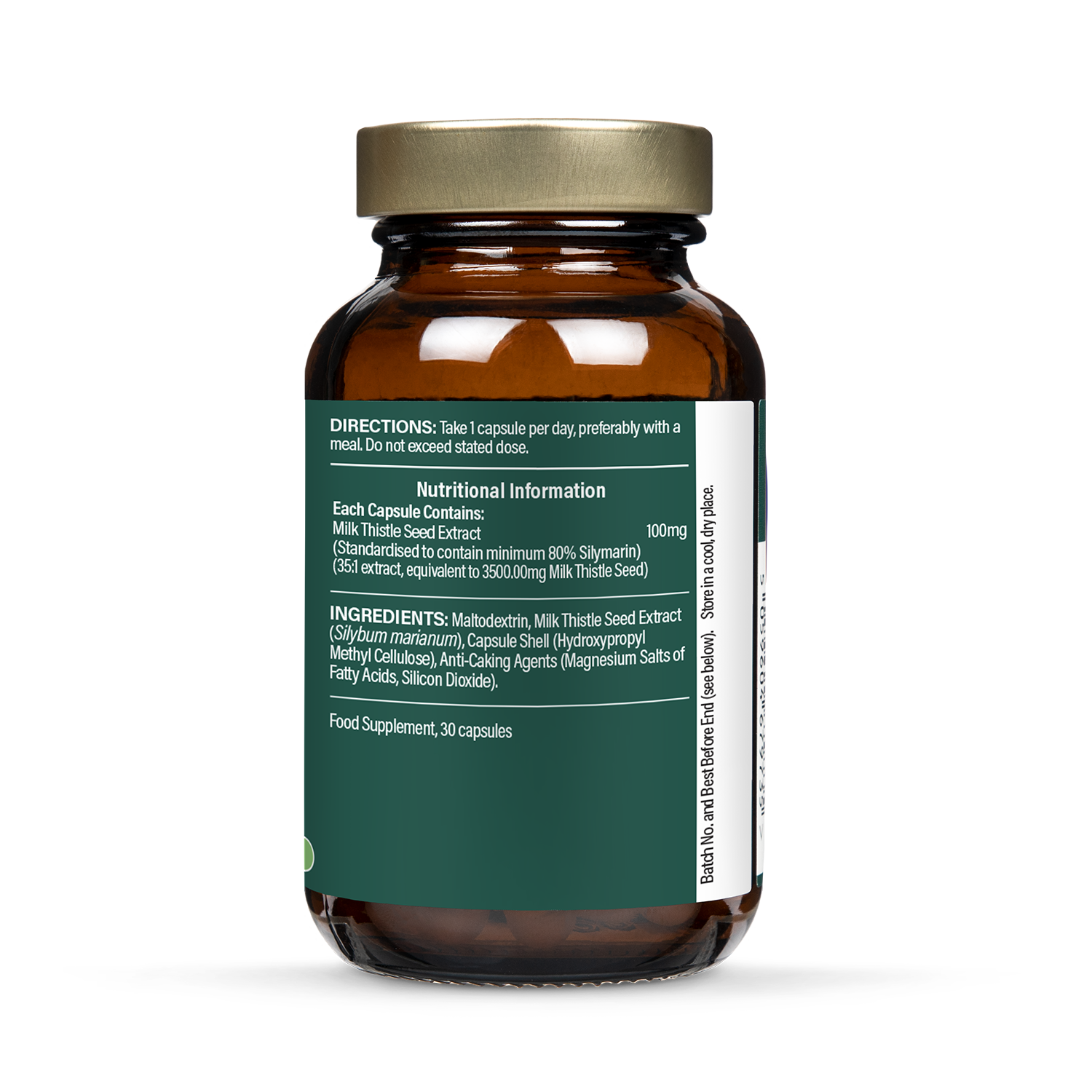 Holland & Barrett Milk Thistle 100mg 60 Capsules - 998966