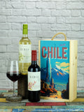 Coffret cadeau en bois Le Bon Vin Chilean Estate Wines (2 bouteilles)