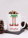 Personalised Elf Legs Christmas Mug by Loveabode