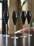 Green Nova Set of 4 Prosecco Flute Glasses